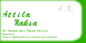 attila maksa business card